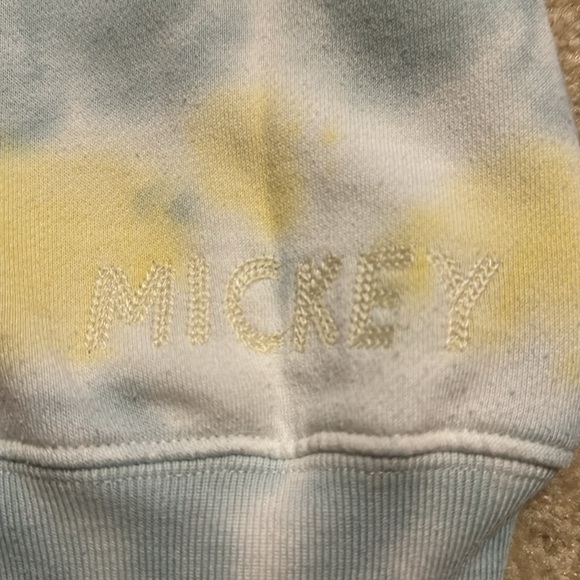 Disney Parks Mickey Mouse Tie-Dye Fleece Pullover Pastel Oversized-Large - Picture 7 of 11